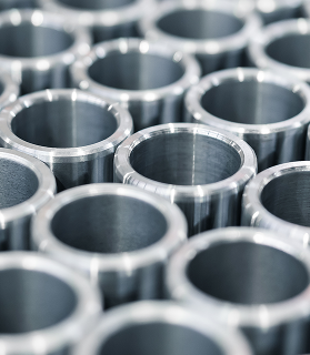 Tubos de alumínio vistos de cima